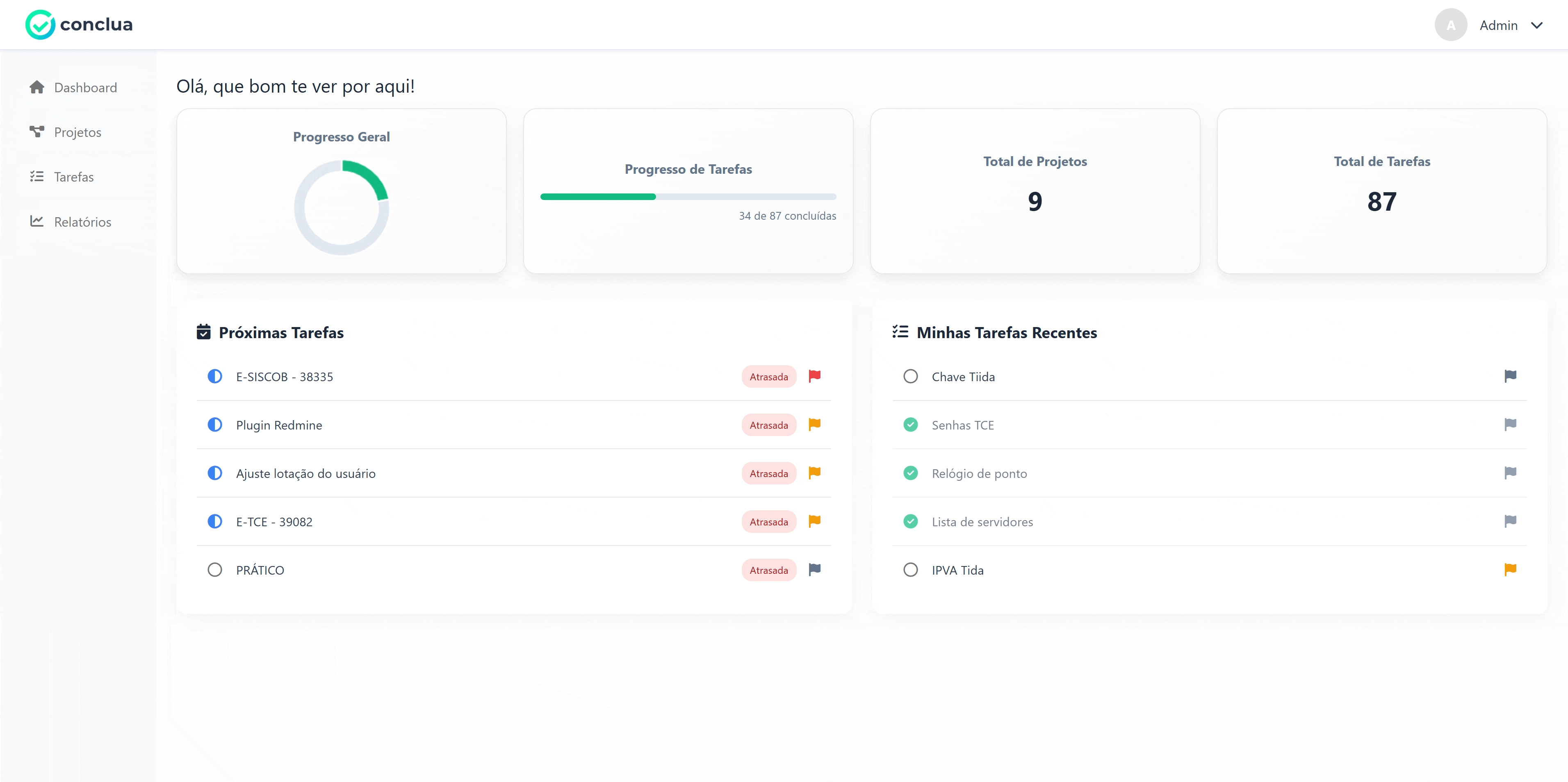 Conclua Interface